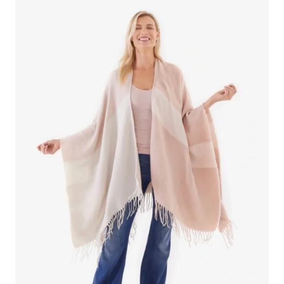 Soia & Kyo Woven Miku-S Scarfigan w/Fringe, One Size - Picture 3 of 11